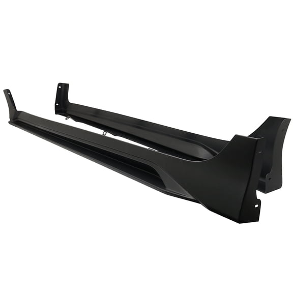 Ikon Motorsports Side Skirts Fits 16-21 Honda Civic Sedan 10th Gen MUG Style Black PP