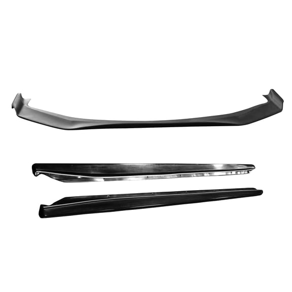 Ikon Motorsports Side Skirts + Front Bumper Lip Compatible with2013-2016 Scion FR-S GR Style Front Lip PU Polyurethane Unpainted Rocker Panel Splitter Underbody Spoiler