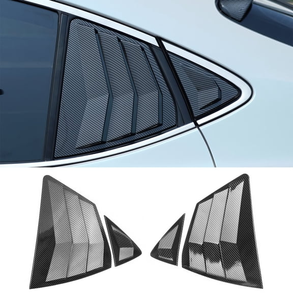 Ikon Motorsports Side Window Louvers Compatible with2025-2026 Toyota Camry XV80 9th Gen LE XLE SE XSE IKON Style ABS Plastic Carbon Fiber PaintRear Air Vent Scoop Shades Cover Blinds Trim 4PCS