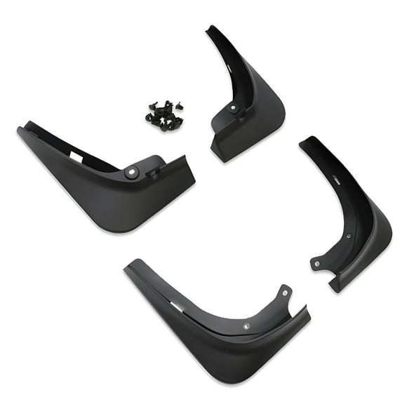 Ikon Motorsports Splash Guard Compatible With 2017-2023 Tesla Model 3, Matte Black PP Mud Flaps Front & Rear Splash Guards Fender Kit Protection Bodykits 4PCS