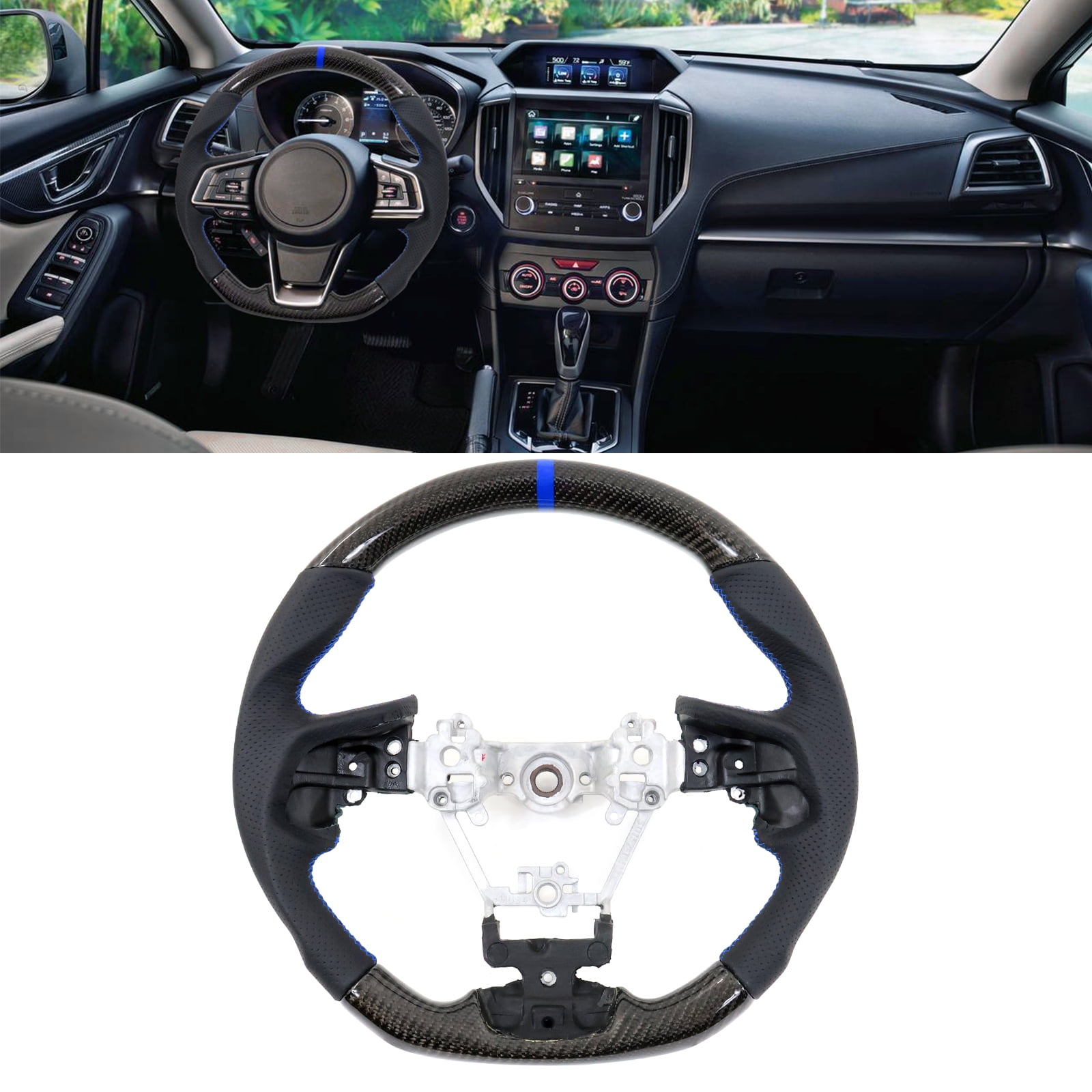 Ikon Motorsports Steering Wheel Compatible with 2017 2023 Subaru
