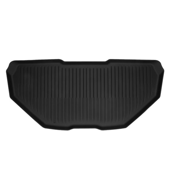 Ikon Motorsports Storage Mat Compatible With 2022-2024 Rivian R1T/R1S, TPE Front Trunk Cargo Guard 3D Molded Black Upper Liner Cover All Weather Tray Protection 2PC