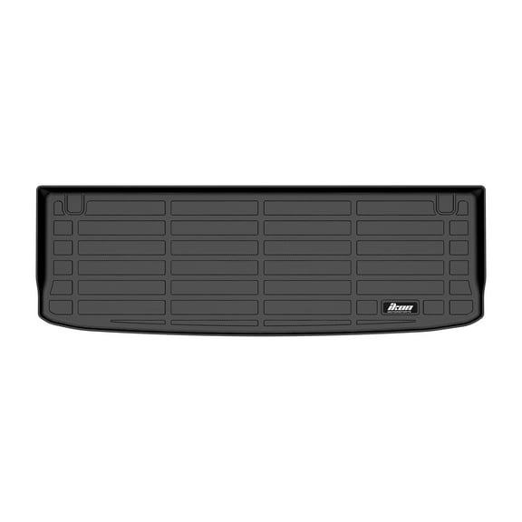 Ikon Motorsports TPE All Weather Heavy Duty Waterproof Durable Rear Trunk Tray Cargo Liner Mats Compatible with 2025-2026 Nissan Armada INFINITI QX80