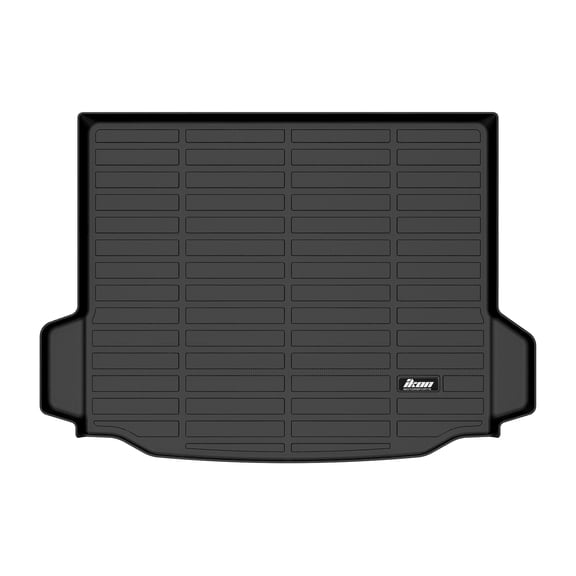 Ikon Motorsports TPE All Weather Heavy Duty Waterproof Rear Trunk Tray Cargo Liner Mats For 2018-2024 BMW G01 X3 W/Spare Tire Compartment