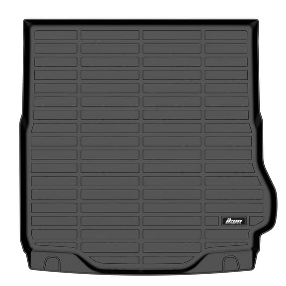 Ikon Motorsports TPE All Weather Heavy Duty Waterproof Rear Trunk Tray Cargo Liner Mats For 2024-2025 Dodge Charger Daytona 2Dr
