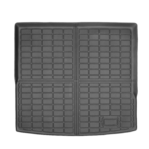Ikon Motorsports TPE All Weather Heavy Duty Waterproof Rear Trunk Tray Cargo Liner Mats for 2025-2026 Volkswagen Tiguan W/5 Seats 57N061161A