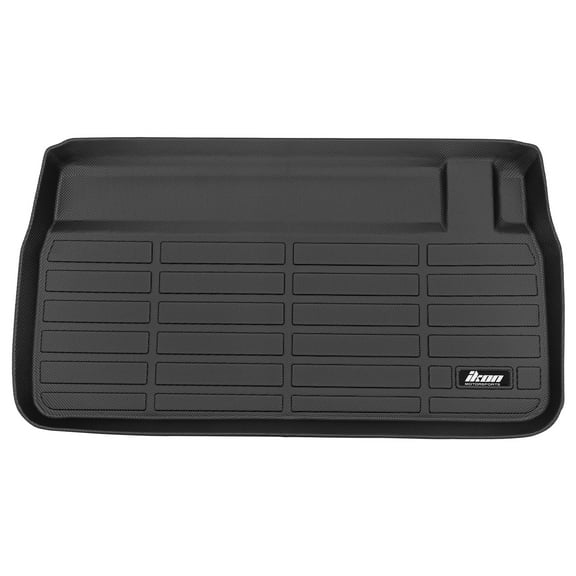 Ikon Motorsports TPE Cargo Trunk Liner Compatible with 2008-2020 Dodge Grand Caravan 2009-2014 VW Routan 2008-2016 Town & Country, Custom Fit All Weather Heavy Duty Rear Trunk Cargo Mats Protector