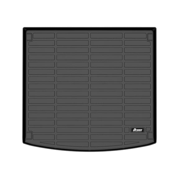 Ikon Motorsports TPE Thermo Plastic Elastomer All Weather Heavy Duty Waterproof Rear Trunk Tray Cargo Liner Mats For 2019-2025 Porsche Cayenne
