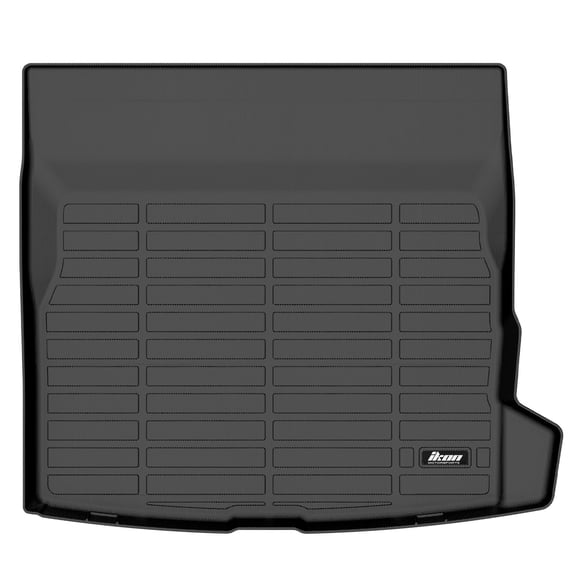 Ikon Motorsports TPE Thermo Plastic Elastomer All Weather Heavy Duty Waterproof Rear Trunk Tray Cargo Liner Mats For 2019-2025 Volvo S60 Gasoline