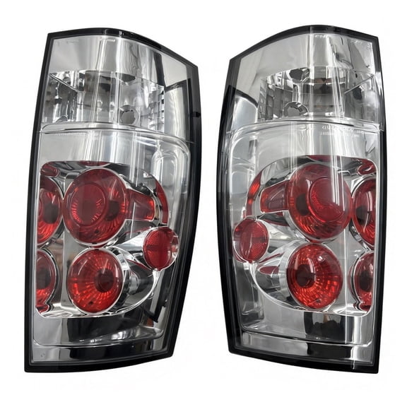 Ikon Motorsports Tail Lights Fits2007-2014 Chevrolet Suburban 1500 2500/Tahoe, Chrome Rear Parking Brake Lamps Replacement Pair 2PCS