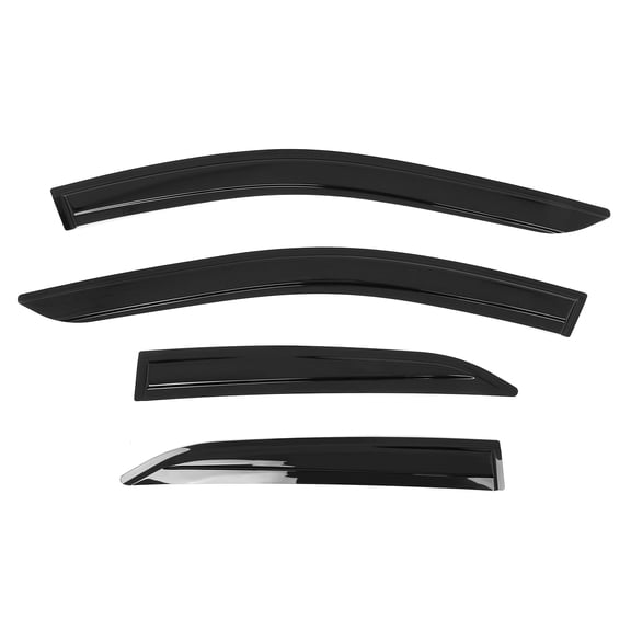 Ikon Motorsports Tape on Window Visors Compatible With 2018-2024 Toyota Camry, Sun Rain Wind Guard Vent Shade Deflectors Mugen Large Style Acrylic Smoke/Tinted 4PCS