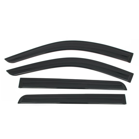 Ikon Motorsports Tape on Window Visors Compatible With 2021-2025 Chevrolet Tahoe & GMC Yukon, Sun Rain Wind Guard Vent Shade Deflectors Acrylic Smoke/Tinted 4PCS