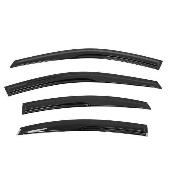 Ikon Motorsports Tape on Window Visors Compatible With 2025-2026 Toyota Camry, Sun Rain Wind Guard Vent Shade Deflectors Mugen Style Acrylic Smoke/Tinted 4PCS