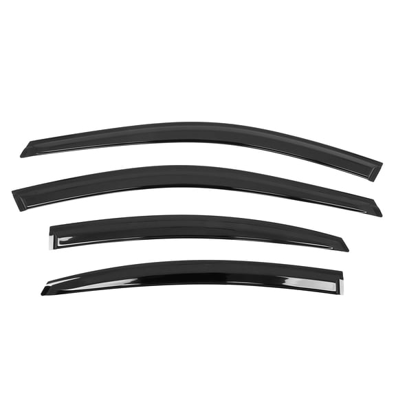 Ikon Motorsports Tape on Window Visors Compatible With 2025-2026 Toyota Camry, Sun Rain Wind Guard Vent Shade Deflectors Acrylic Smoke/Tinted 4PCS