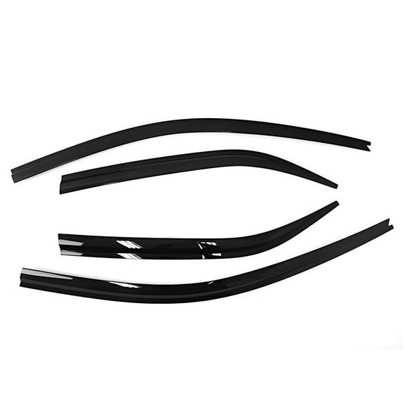 Ikon Motorsports Tape on Window Visors Compatible with 2012-2014 Toyota Camry ABS Plastic Dark Smoke Rain Guards Side Window Wind Deflectors 4PCS