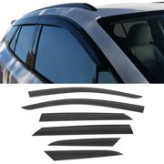 Ikon Motorsports Tape on Window Visors Fits 2024-2026 Honda Prologue, Slim Style Acrylic Smoke Tinted Rain Guards, Side Window Wind Deflectors 6PCS