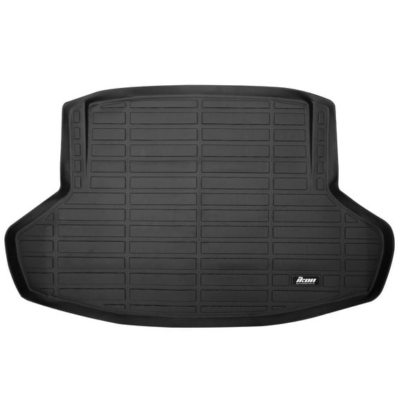 Ikon Motorsports Trunk Mat Compatible With 2022-2026 Honda Civic 4-Door Sedan, Black 3D Molded Car Rear Carpets Liner Protection TPE All Weather Boot Tray Cover Protector Pad