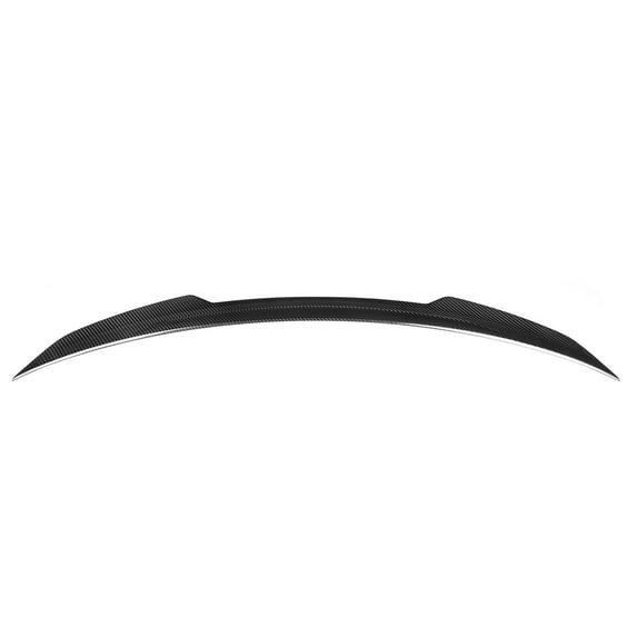 Ikon Motorsports Trunk Spoiler Compatible With 2022-2023 Mercedes-Benz W206 C-Class Sedan 4-Door Gloss Black X Style Dry Carbon Fiber Rear Trunk Deck Lid Spoiler Wing 1PC