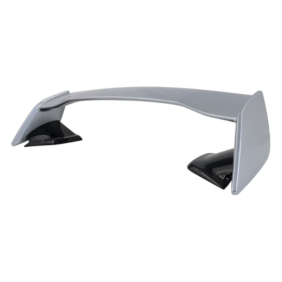 Ikon Motorsports Trunk Spoiler Compatible With 2022-2024 Subaru WRX, Painted #G1U Ice Silver Metallic with Gloss Black Leg 2015 STI Style ABS Plastic Rear Wing Deck Lid Spoiler Tail Lip