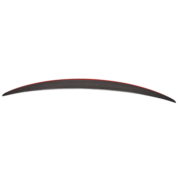 Ikon Motorsports Trunk Spoiler Compatible With 07-13 BMW E93 3 Series 2Dr Convertible P Style Carbon Fiber Rear Tail Lip Wing With Red Line