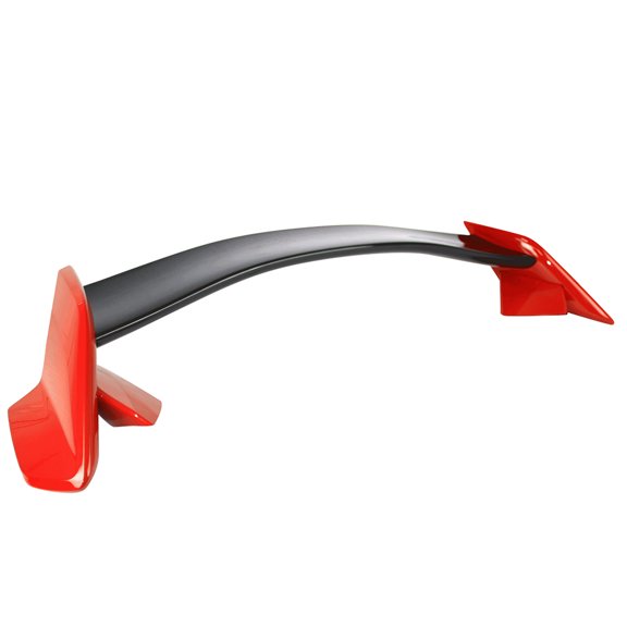 Ikon Motorsports Trunk Spoiler Compatible With 16-21 Civic Sedan T-R Painted Gloss Black Center & Rallye Red