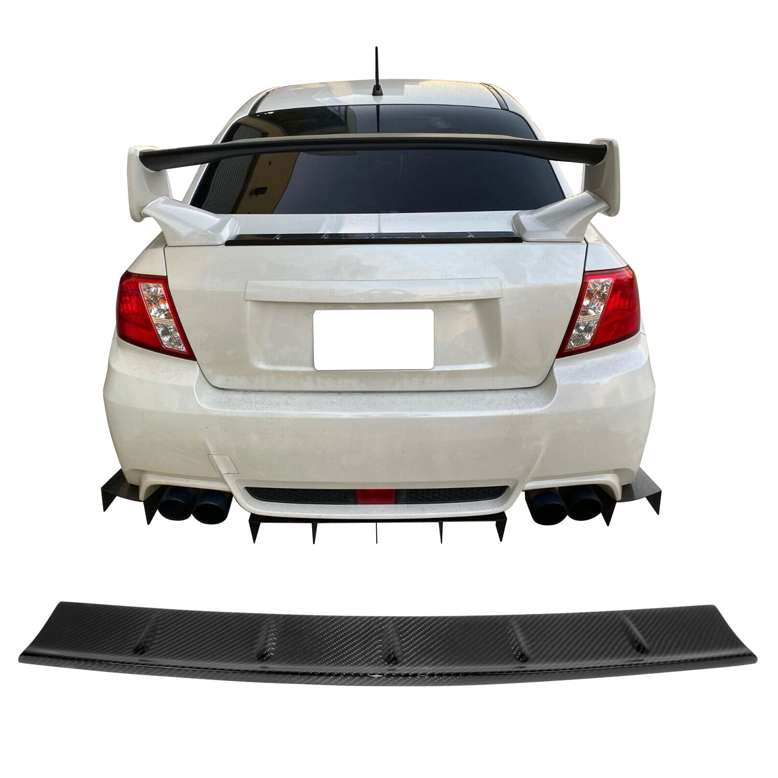 Ikon Motorsports Trunk Spoiler Compatible With 20082014 Subaru Impreza
