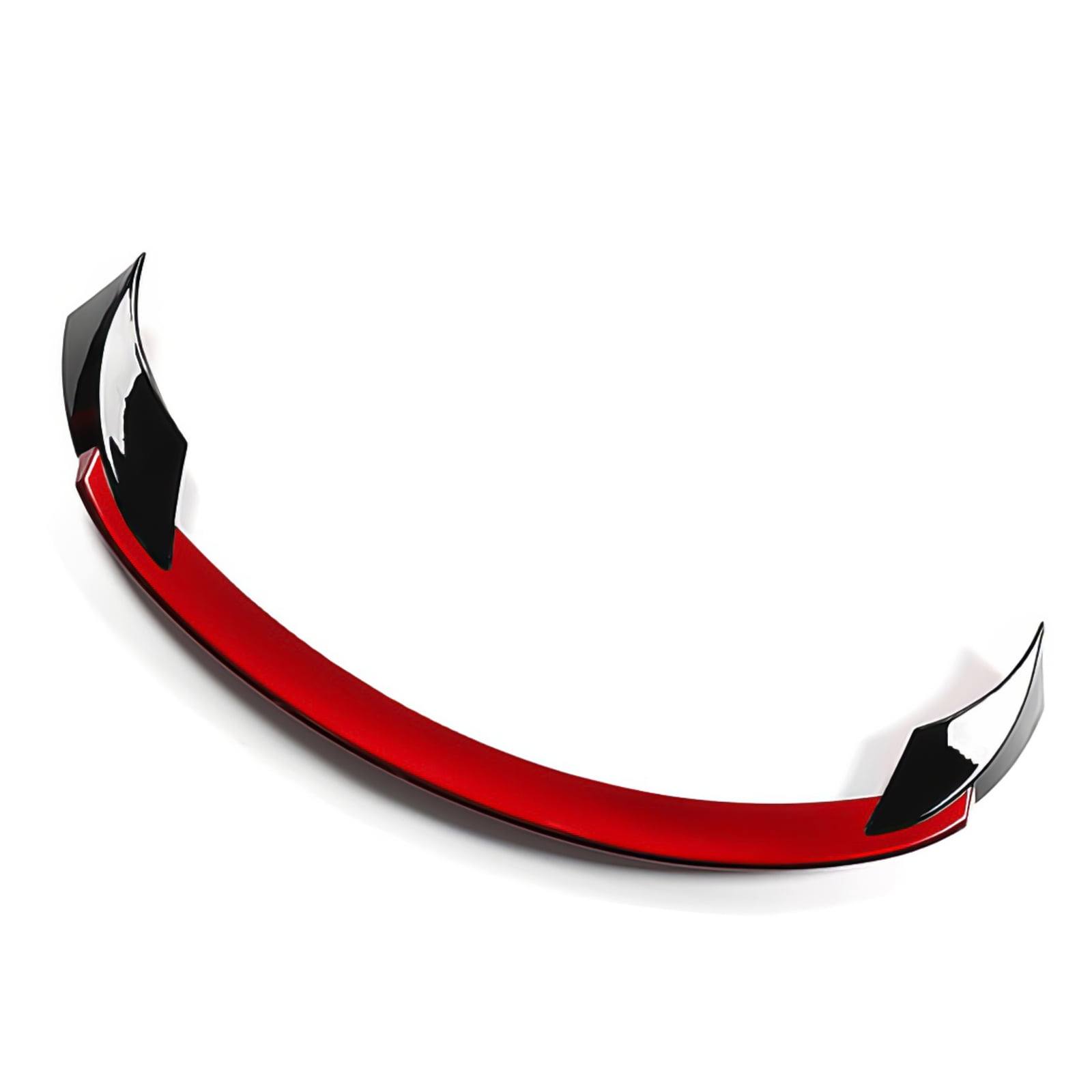 Ikon Motorsports Trunk Spoiler for 2020-2025 Tesla Model Y Sport Style Blow Molding ABS Rear Tail Lip Wing Deck Lid - Gloss Black & Red