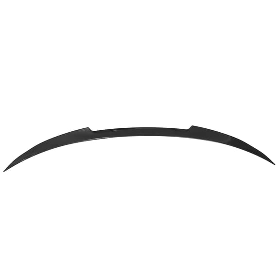 Ikon Motorsports Trunk Spoiler Compatible With 2024-2025 Tesla Model 3 Gloss Black Blow Molding ABS V Style Rear Wing Tail Lip Deck Lid Bodykit