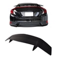 thumbnail image 1 of Ikon Motorsports Trunk Spoiler Compatible with 16-21 Civic X Sedan 4Dr Ikon Type A Rear Wing Lip Si Sport Gloss Black, 1 of 6