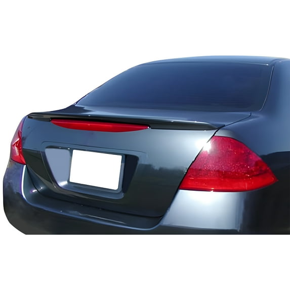 Ikon Motorsports Trunk Spoiler Compatible with 2006-2007 Honda Accord 4-Door OEM Factory Flush Mount Style Gray Primer Fiberglass Rear Trunk Lid Spoiler Wing Lip
