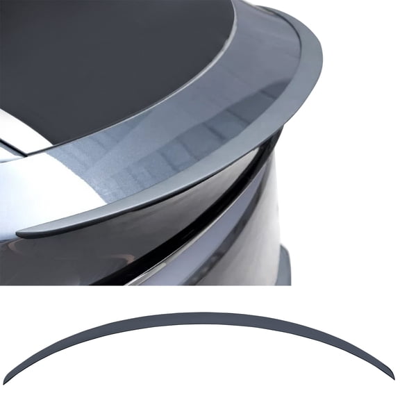 Ikon Motorsports Trunk Spoiler Compatible with 2026 Tesla Model Y Juniper, OE Style Matte Black ABS Plastic Add-on Rear Trunk Lid Spoiler Wing Lip