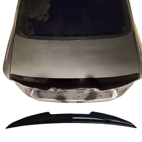 Ikon MotorsportsTrunk Spoiler Fits2004-2008 Acura TL Sedan 4DR,PSM Style Gloss Black ABS Plastic Add-on Rear Trunk Lid Spoiler Wing Lip
