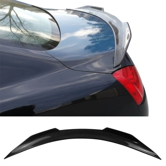 Ikon MotorsportsTrunk Spoiler Fits2008-2013 Infiniti G37 2014-2015 Q60 Coupe,PSM Style Carbon Fiber Print ABS Add-on Rear Trunk Lid Spoiler Wing