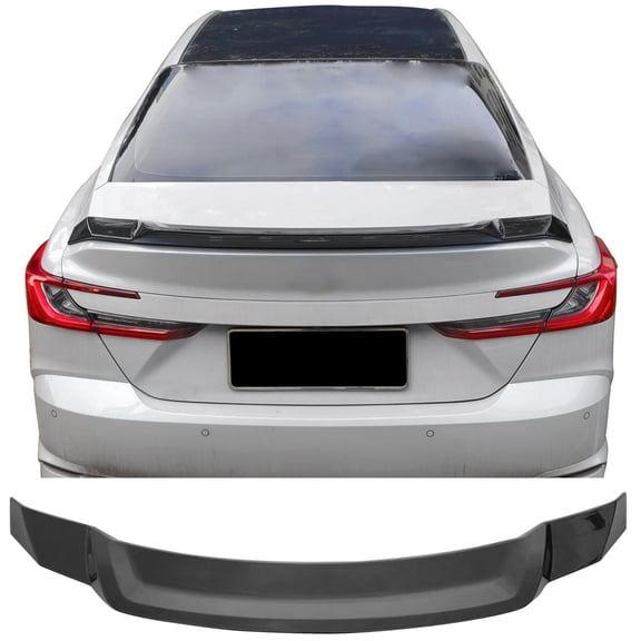 Ikon Motorsports Trunk Spoiler Fits2025-2026 Toyota Camry XV80 9th Gen,R Style Painted Gloss BlackABS Plastic Rear Trunk Lid Spoiler Wing Lip