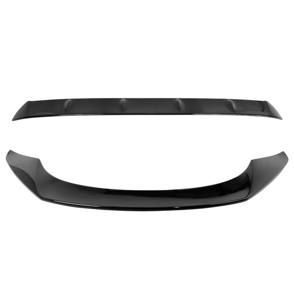 Ikon Motorsports Trunk Spoiler & Roof Lip Compatible With 2020-2025 Toyota GR Supra J29 & Supra MK5 Painted #202 Black ABS TRD Style Rear Spoiler & V2 Style Rear Window Visor Spoiler