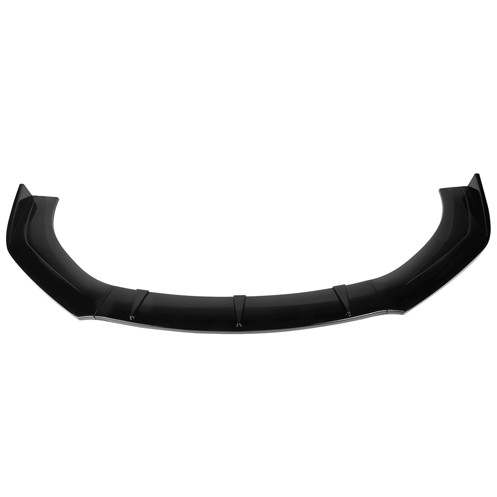 Ikon Motorsports Unadjustable Front Bumper Lip Splitter Fits 59" - 65'' Width Car 3PC PP Gloss Black