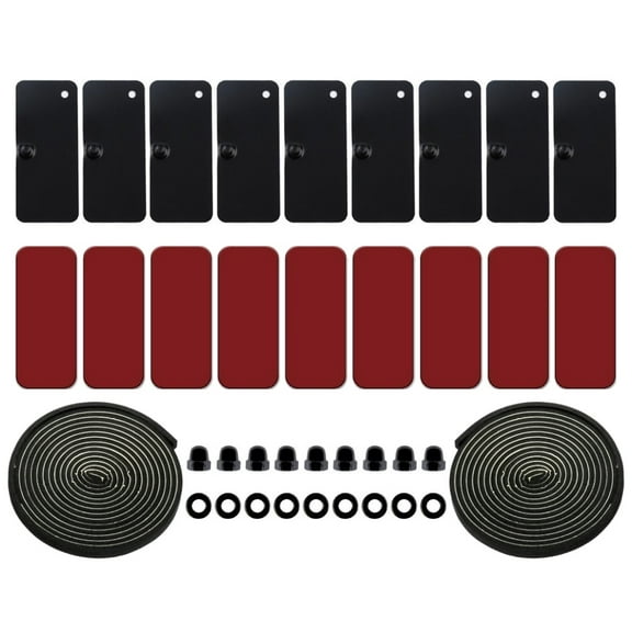 Ikon Motorsports Universal Rear Window Hardware Kit Automotive Specialty Parts, Black, 11 Pieces