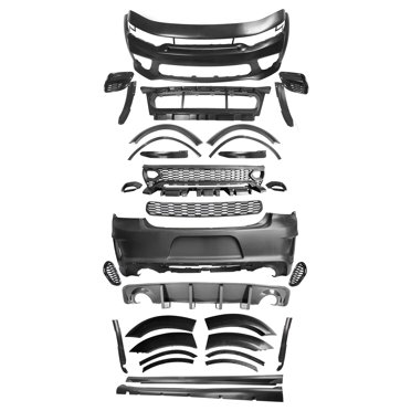 Front Upper Grille For 2020-2023 Dodge Charger Widebody SRT – Black Mesh, SRT Scat Pack Style