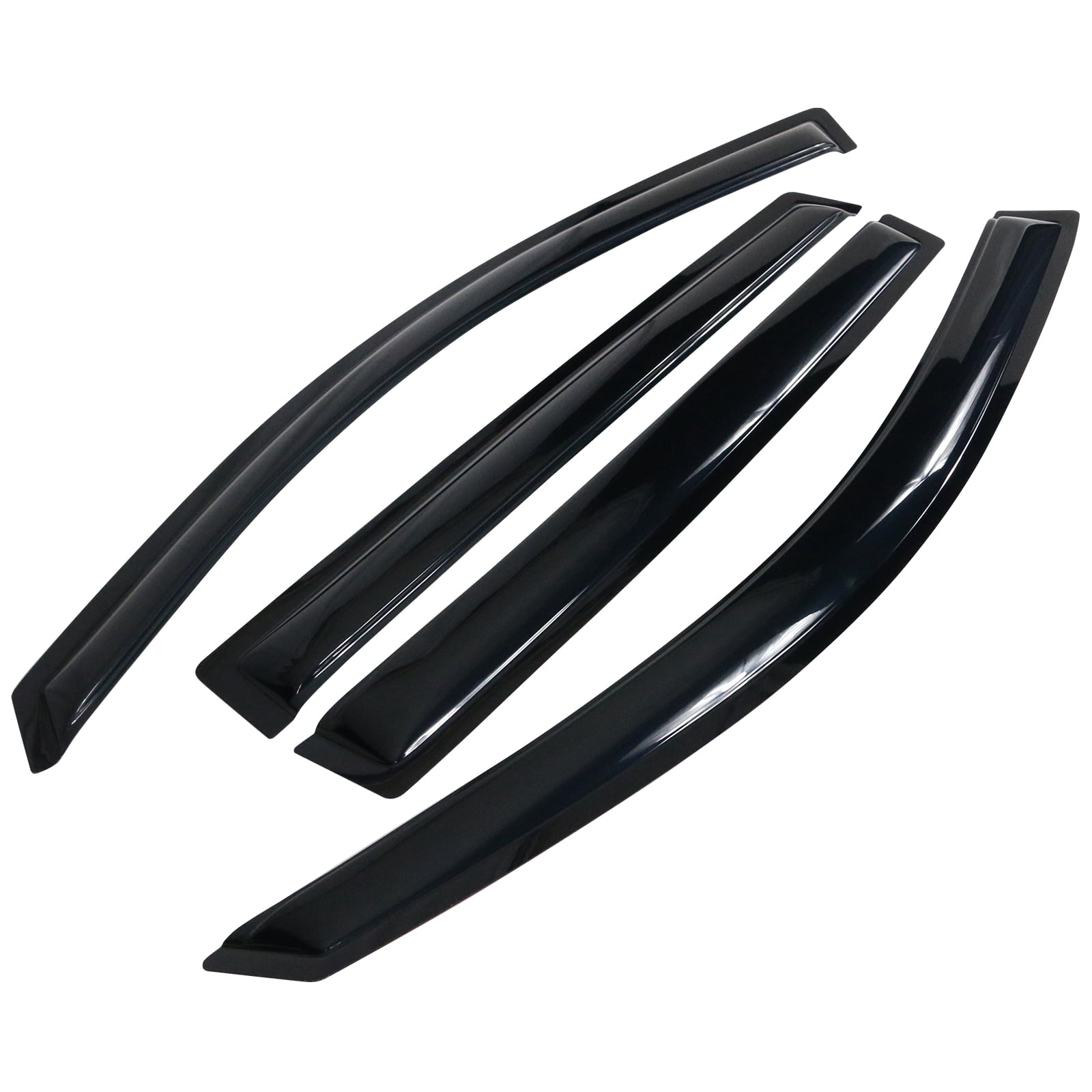 IKON MOTORSPORTS Window Visors For 2007-2013 Acura MDX - 4pc Tinted Acrylic Tape-On Deflectors