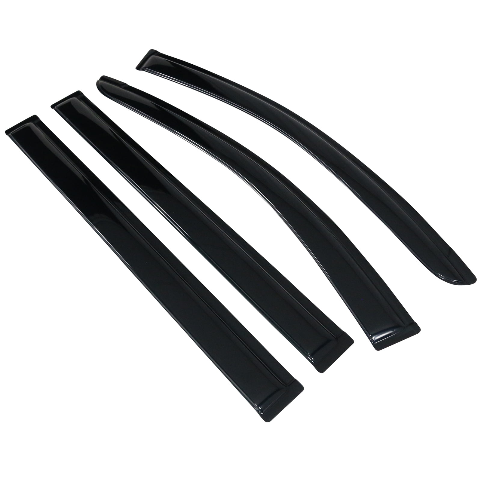 Ikon Motorsports Window Visors Compatible with 2008-2016 Chrysler Town Country 2008-2020 Dodge Grand Caravan Acrylic Side Vent Windshield Deflector Rain Guard 4Pc Set Outside Mount
