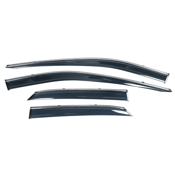 Ikon Motorsports Window Visors Compatible with 2016-2022 Lexus RX350 RX450h AL20, Polycarbonate Vent Deflector Rain Guard W/ Chrome Trim 4Pc Set