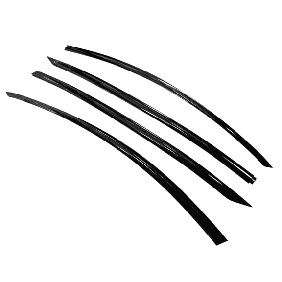 Ikon Motorsports Window Visors Compatible With 2020-2025 Tesla Model Y All Models, Tape-on Gloss Black ABS Shade Rain Sun Guards Wind Vent Air Deflector 4PCS