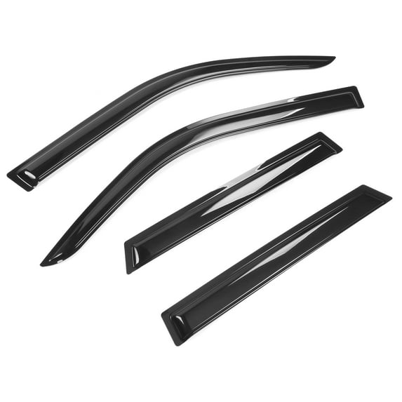 Ikon Motorsports Window Visors Compatible With 2021-2025 Ford Bronco Sport Tape On Slim Style Acrylic Shade Rain Sun Guards Wind Vent Air Deflector