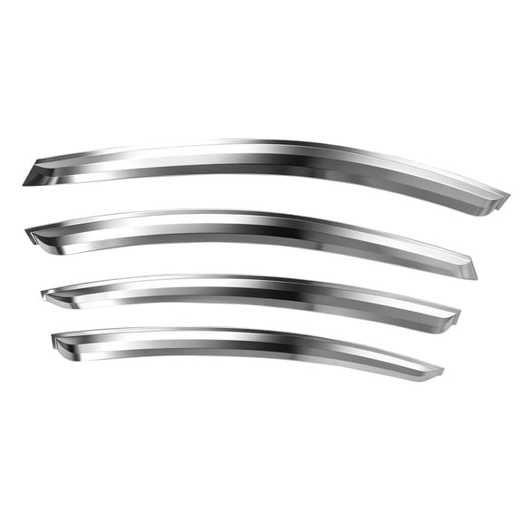 Ikon Motorsports Window Visors Vent Wind Rain Sun Guards Deflectors For 2011-2015 Chevrolet Chevy Cruze, ABS Plastic Chrome 4PCS