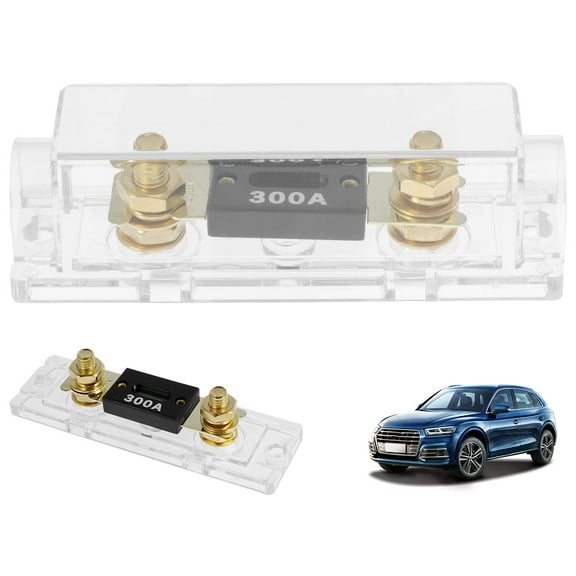 Ikoopy 1/4Pcs ANL Fuse Holder Professional Car Blade Fuse Holder Gold Plated Auto Fuse Block Safe Car Audio Fuse Holder with 300 Amp Fuse for Car Audio Amplifier