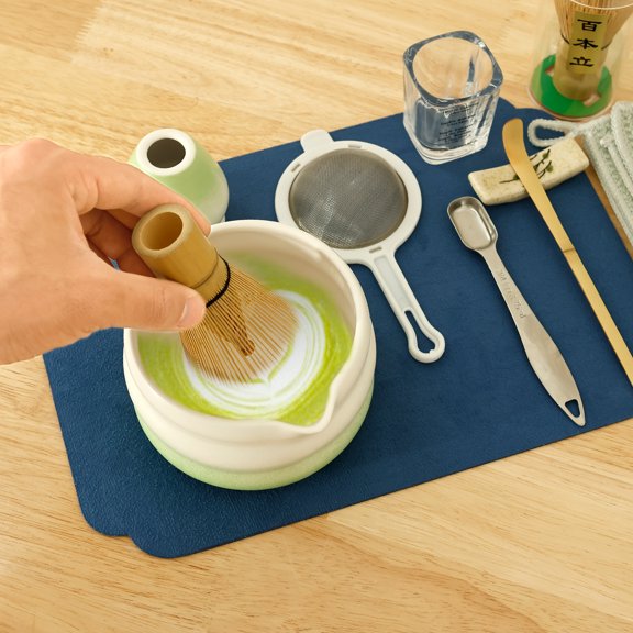 Ikoopy 10Pcs Matcha Making Kit for Beginners Bamboo Wood Japanese Matcha Tea Starter Set with Whisk Bowl Holder Scoop Sifter for Tea Lovers