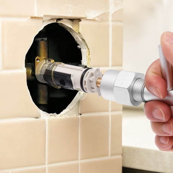 Ikoopy 1222 Cartridge Pressure Balancing with 104421 Removal Tool Replacement Compatible with Moen Posi Temp Single Handle Tub/Shower Faucet Plumbing Repair Kit Brass