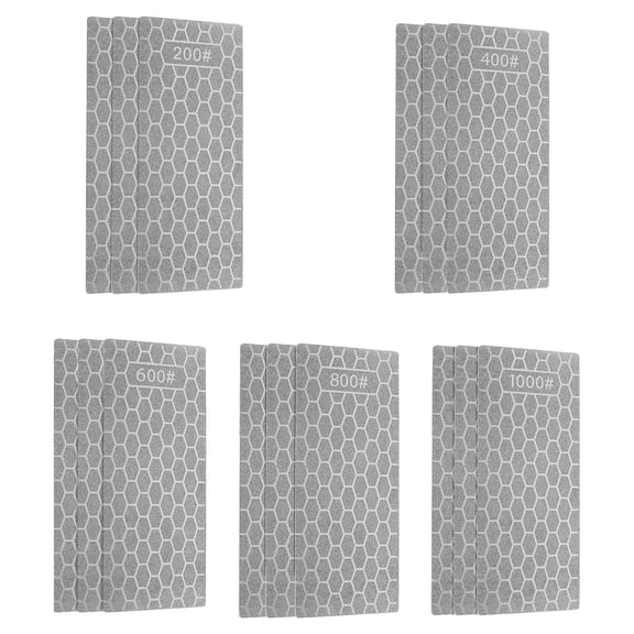 Ikoopy 15 Pcs Diamond Sharpening Stones Efficient Diamond Sharpening Plates with Honeycomb Surface Non Slip Diamond Lapping Plate Knife Sharpener for Scissors Knives Tool Steel