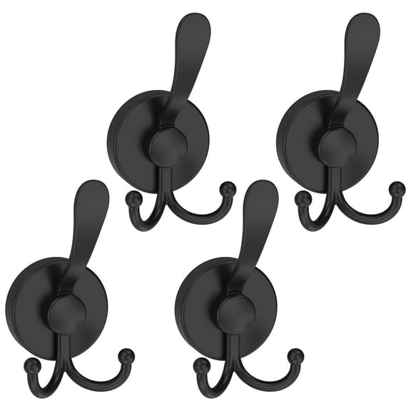 Wekvgz 2/4 Pcs Suction Cup Hooks with Three Prongs Heavy Duty Suction Shower Hooks for Bathroom Wall Kitchen Glass Mirror Tile to Hang Towels Robes Loofah