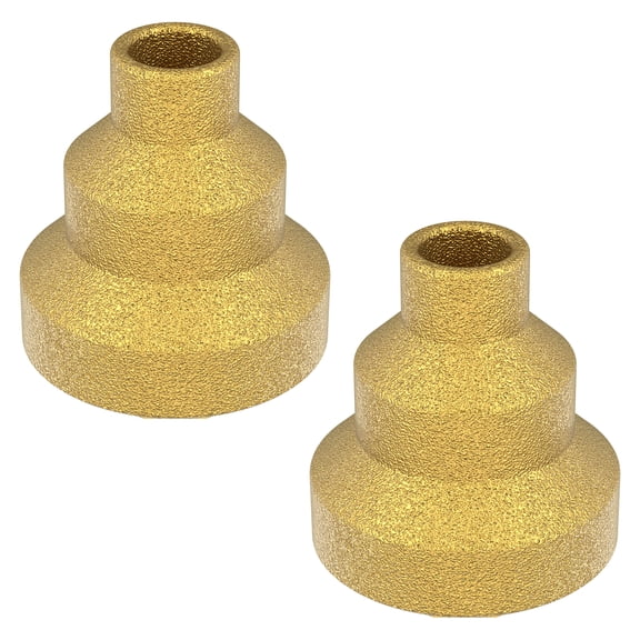 Ikoopy 2 Pack Step Drill Bit Set Solid Versatile Thread Cone Diamond Tool Kit Easy to Install Particles Cone Drill Bit Hole Opener for Marble